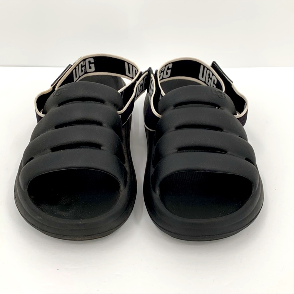 UGG Sport Yeah Rubber Black & White Sandals Size 8 Great Condition.